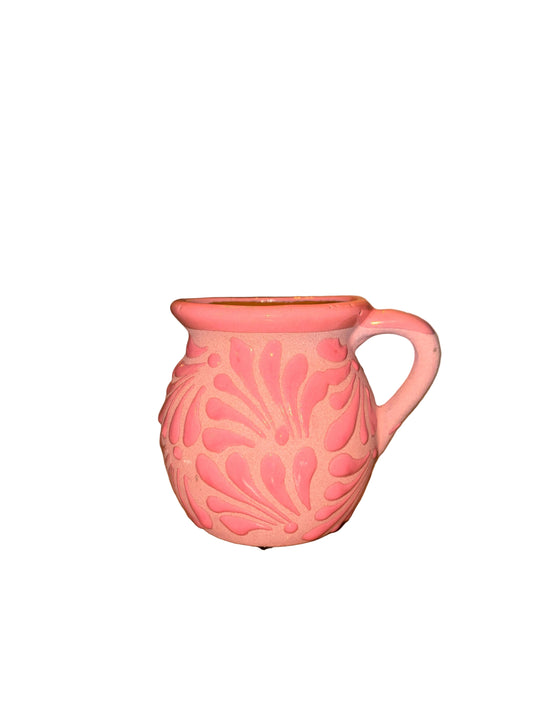 Set of 4 Pink on Pink Engobe Mugs